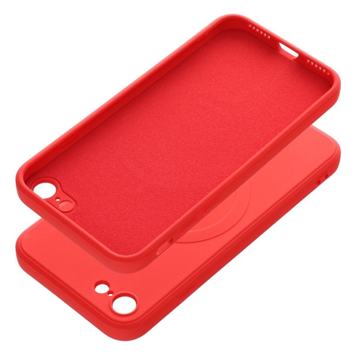 Etui na iPhone 7 / 8 / SE 2020 / SE 2022 Silicone Mag Cover zgodne z MagSafe (camera protection) czerwone