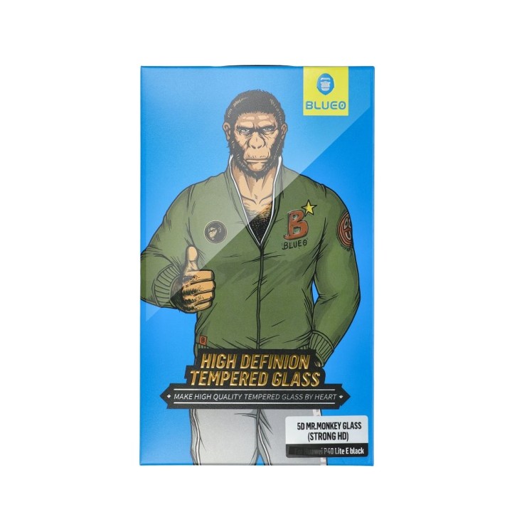 Закаленное стекло 5D для iPhone 14 Mr. Monkey Glass (Anti-Static Strong HD) черное