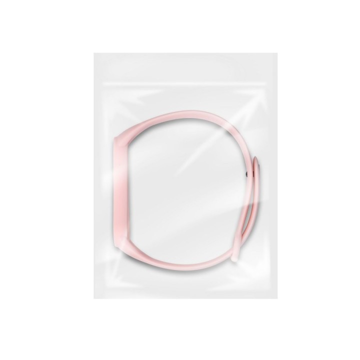 Ремешок силиконовый для XIAOMI Mi Band 5 / 6 / 7 розовый (06)