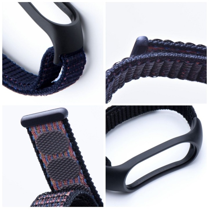 Нейлоновий ремінець для XIAOMI Mi Band 5 / 6 / 7 чорний (05)