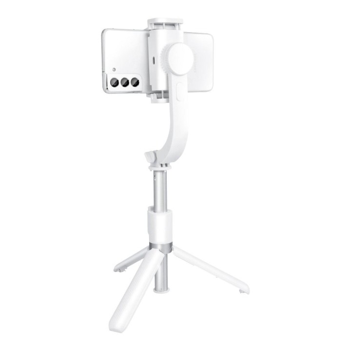 Selfie holder with wireless remote control tripod with stabilizer GIMBAL SSTR-L08 white