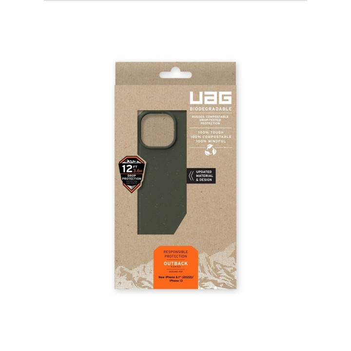 UAG Urban Armor Gear чехол BIODEGRADABLE OUTBACK для IPHONE 14 Plus green