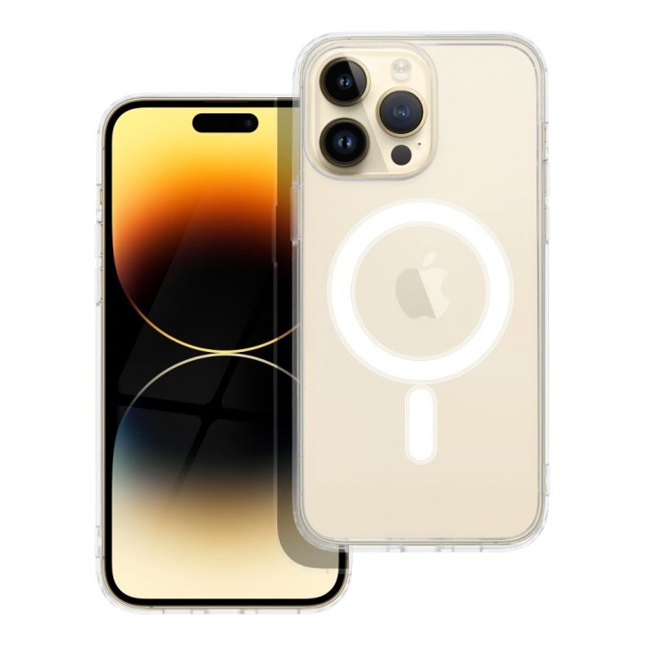 Чехол для iPhone 14 PRO MAX Clear Mag Cover (Str) совместимый с MagSafe прозрачный