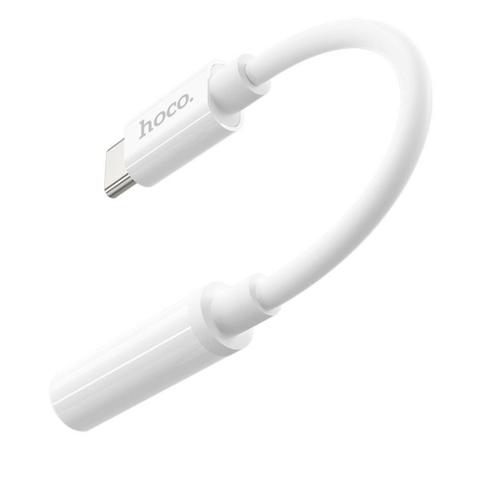 Адаптер AUX USB C для Jack 3,5 mm Hoco LS30 белый