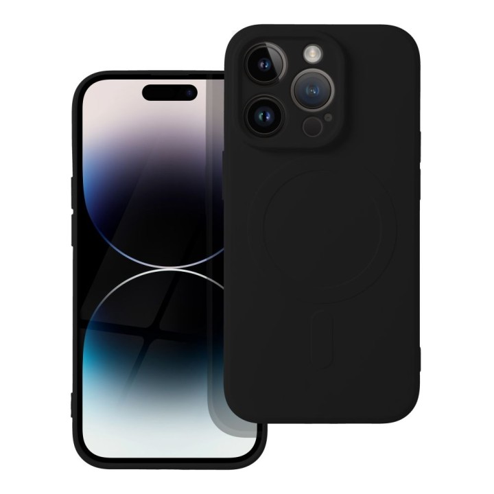 Чохол для iPhone 14 PRO Silicone Mag Cover сумісний із MagSafe (camera protection) чорний