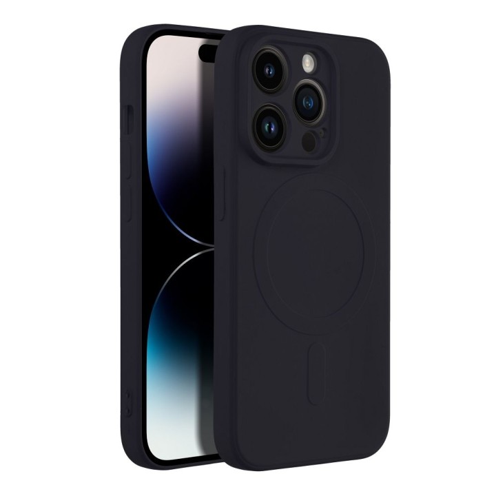 Чохол для iPhone 14 PRO Silicone Mag Cover сумісний із MagSafe (camera protection) чорний