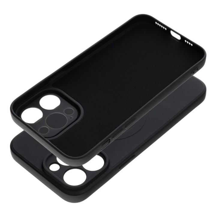 Case for iPhone 14 PRO MAX Silicone Mag Cover MagSafe compatible (camera protection) black