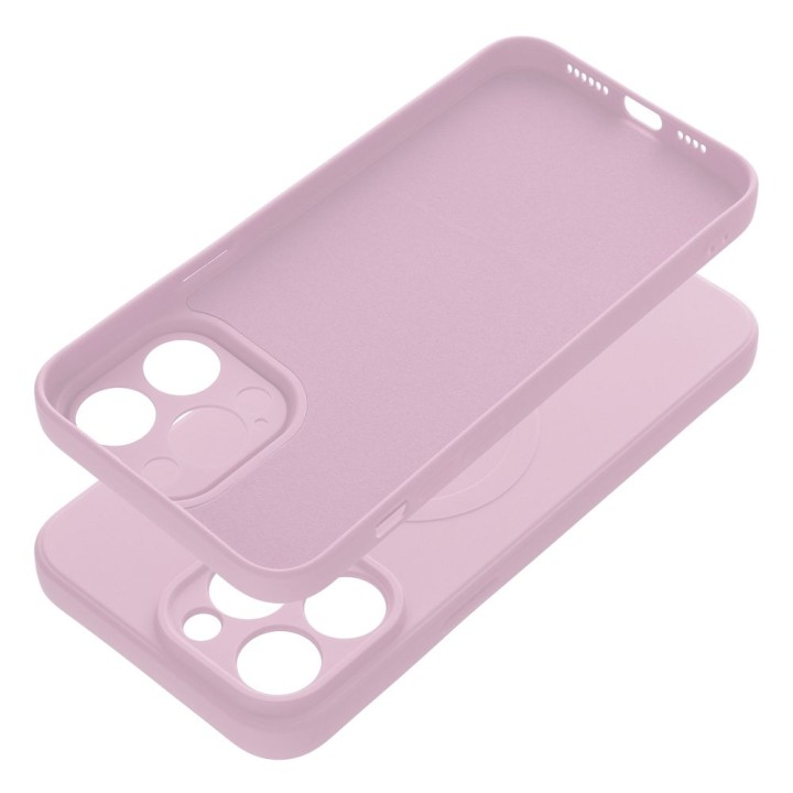 Чохол для iPhone 14 PRO MAX Silicone Mag Cover сумісний із MagSafe (camera protection) рожевий