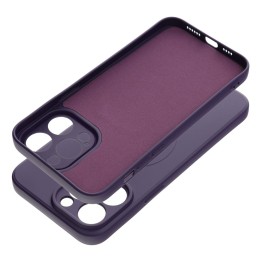 Case for iPhone 14 PRO MAX Silicone Mag Cover MagSafe compatible (camera protection) dark purple