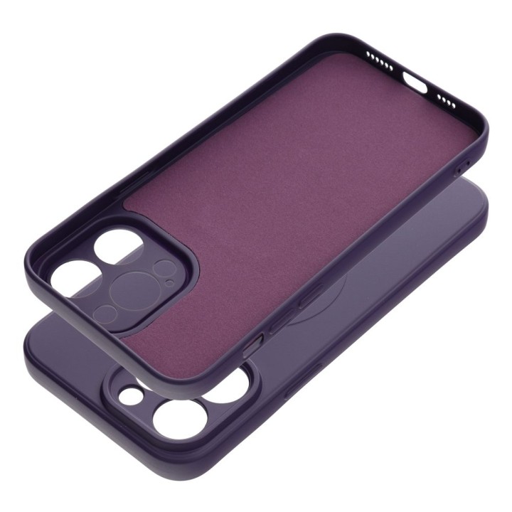 Чохол для iPhone 14 PRO MAX Silicone Mag Cover сумісний із MagSafe (camera protection) темно-фіолетовий