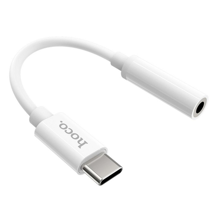 Адаптер AUX USB C на Jack 3,5 mm Hoco LS30 белый