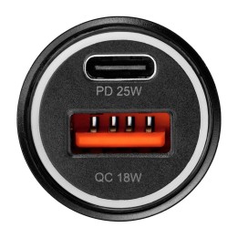 Car charger Blue Star USB C + USB A QC3.0 PD AFC PPS 3A 25W + USB-C to Lightning cable black