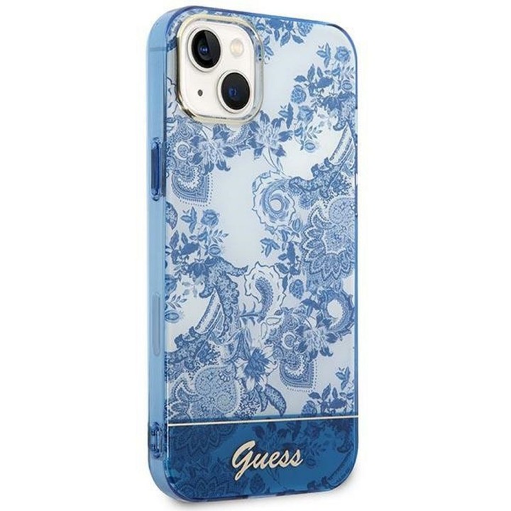 GUESS case for IPHONE 14 Plus GUHCP14MHGPLHB (IML Electro Cam TDJ) blue