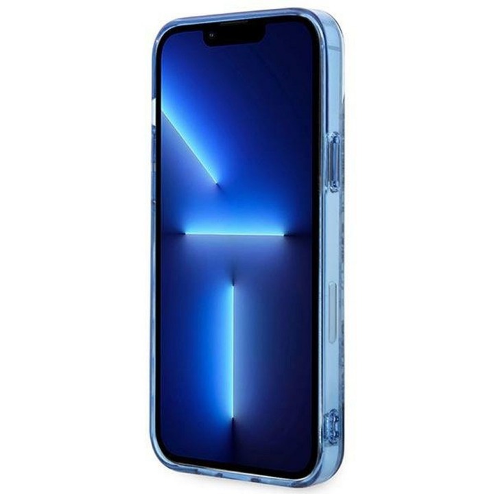 GUESS case for IPHONE 14 Plus GUHCP14MHGPLHB (IML Electro Cam TDJ) blue