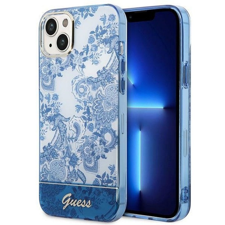 GUESS чохол для IPHONE 14 Plus GUHCP14MHGPLHB (IML Electro Cam TDJ) синій