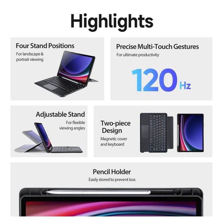 DUX DUCIS чехол DK складной с беспроводной клавиатурой для SAMSUNG Tab S9/S9FE/S10FE черный