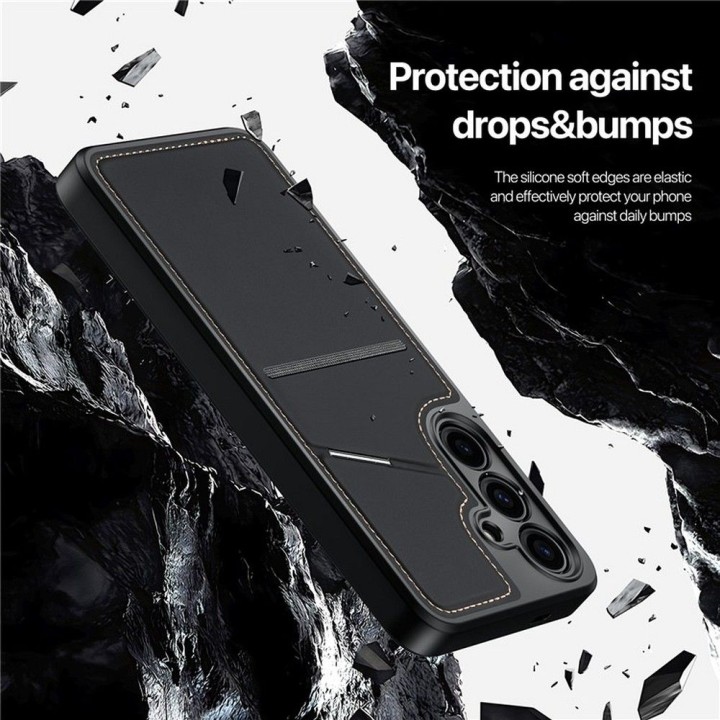 DUX DUCIS case RAFI II MAG with a stand compatible with MagSafe for SAMSUNG S24 Plus black