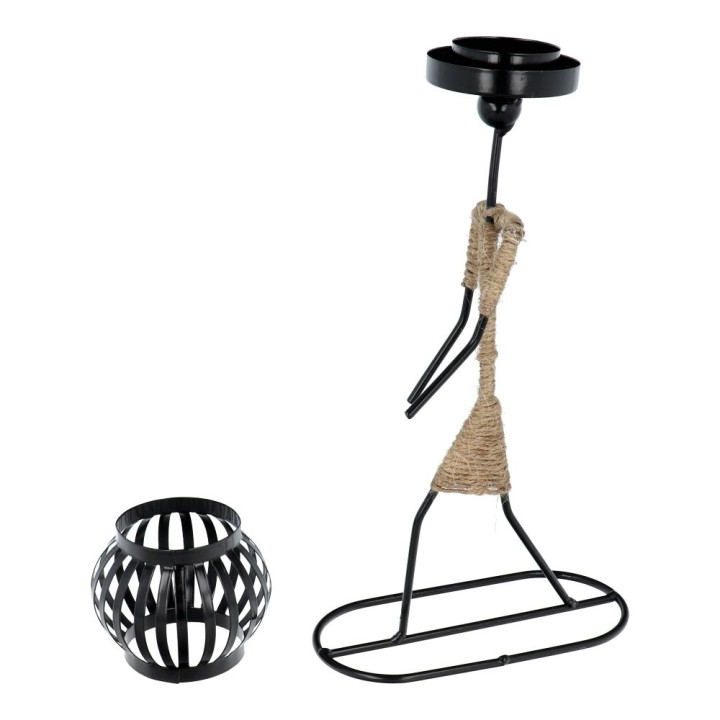 Свічник декоративний металевий ART DECO Africa візерунок B IALC-1