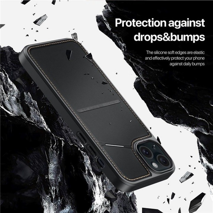 DUX DUCIS case RAFI II MAG with a stand compatible with MagSafe for IPHONE 15 Plus black