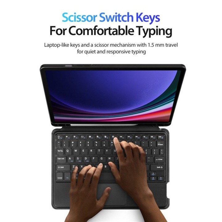 DUX DUCIS case DK foldable with keyboard wireless for SAMSUNG Tab S9/S9FE/S10FE black