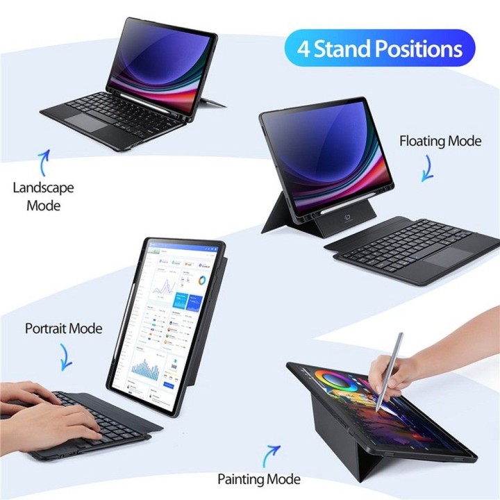DUX DUCIS чехол DK складной с беспроводной клавиатурой для SAMSUNG Tab S9/S9FE/S10FE черный