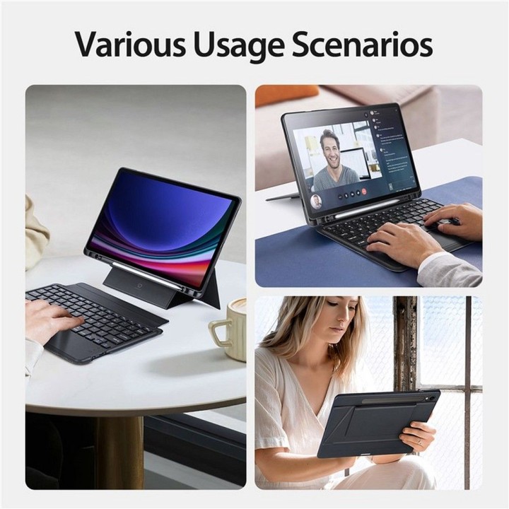 DUX DUCIS чехол DK складной с беспроводной клавиатурой для SAMSUNG Tab S9/S9FE/S10FE черный