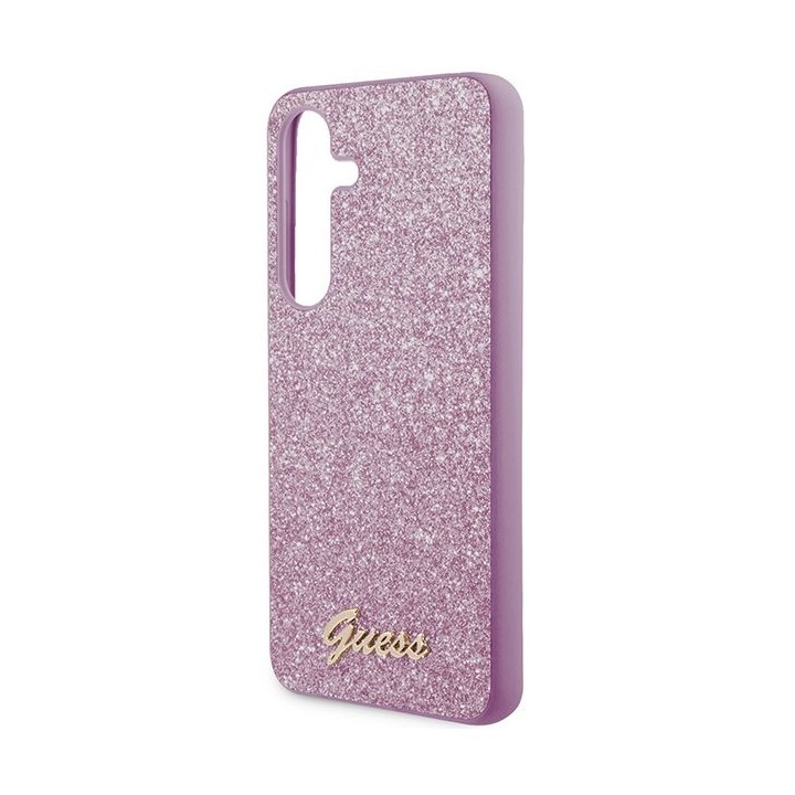 GUESS чехол для SAMSUNG S24 GUHCS24SHGGSHU (Glitter Script) фиолетовый