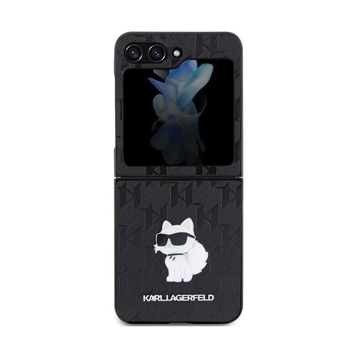KARL LAGERFELD case for SAMSUNG Z FLIP 5 KLHCZF5SAPCHNPK (Saffiano Mono Choupette PIN) black