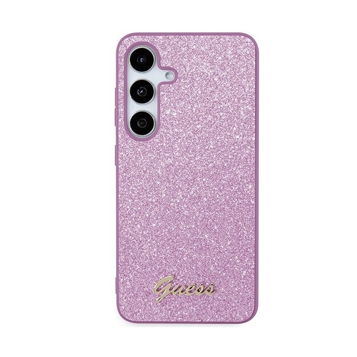 GUESS case for SAMSUNG S24 GUHCS24SHGGSHU (Glitter Script) purple