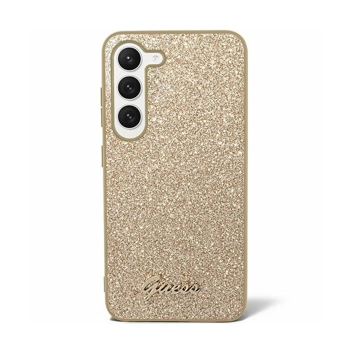 GUESS futerał do SAMSUNG S24 GUHCS24SHGGSHD (Glitter Script) złoty