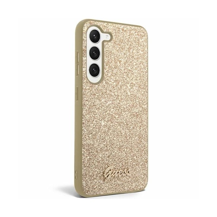 GUESS futerał do SAMSUNG S24 GUHCS24SHGGSHD (Glitter Script) złoty