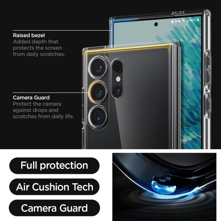 Чохол SPIGEN Ultra Hybrid для SAMSUNG S24 ULTRA кришталево прозорий