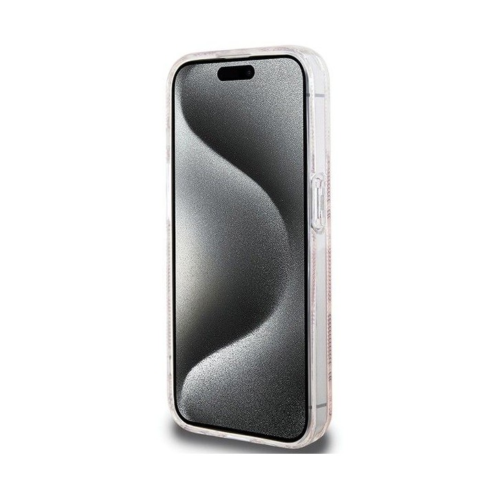 GUESS case for IPHONE 15 Pro Max compatible with MagSafe GUHMP15XHGCUSTGP (IML GCUBE) pink