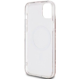 GUESS case for IPHONE 15 compatible with Magsafe GUHMP15SHGCUSTGW (IML GCUBE) brown