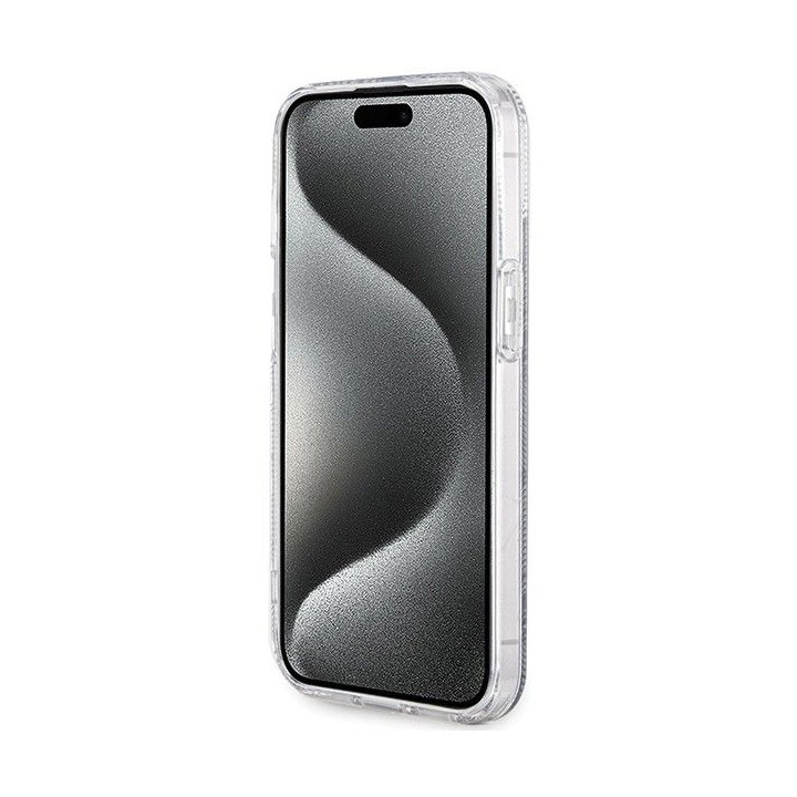GUESS futerał do IPHONE 15 Plus kompatybilny z MagSafe GUHMP15MHGCUSTGK do iPhone 15 Plus (IML GCUBE) czarny