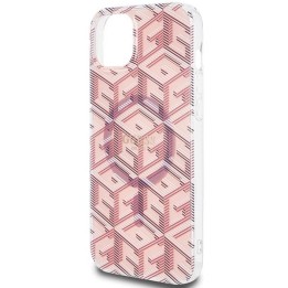 GUESS чохол для IPHONE 15 сумісний з Magsafe GUHMP15SHGCUSTGP (IML GCUBE) рожевий