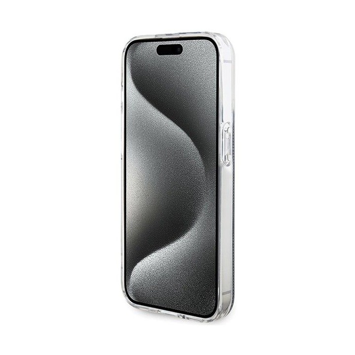 GUESS case for IPHONE 15 Pro GUHCP15LH4PSEGK (4G Gold Stripe) black