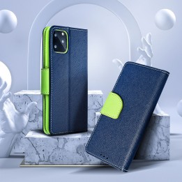 Flip case for Xiaomi Redmi NOTE 13 PRO 4G Fancy Book navy blue-lime