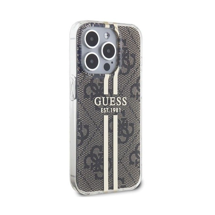 GUESS case for IPHONE 15 Pro GUHCP15MH4PSEGW (4G Gold Stripe) brown
