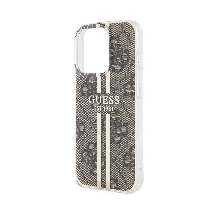 GUESS case for IPHONE 15 Pro GUHCP15MH4PSEGW (4G Gold Stripe) brown