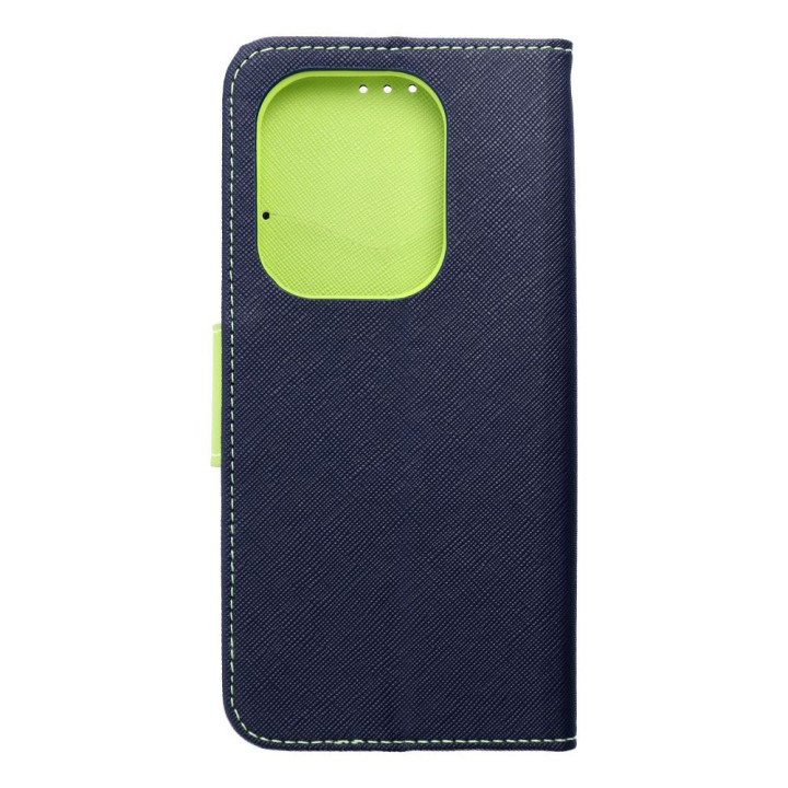 Flip case for Xiaomi Redmi NOTE 13 PRO 4G Fancy Book navy blue-lime
