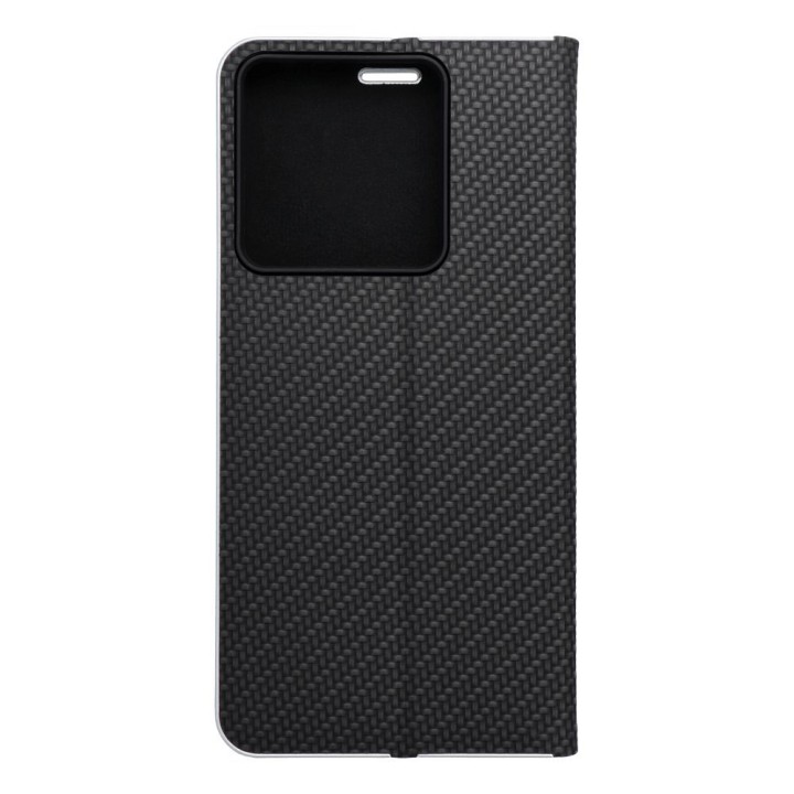 Чохол з клапаном для Xiaomi Redmi NOTE 13 PRO 5G Luna Book Carbon чорний