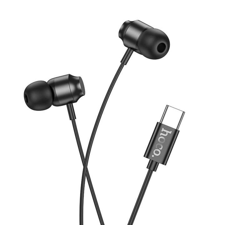 Наушники проводные вкладыши USB C Hoco M122 черные