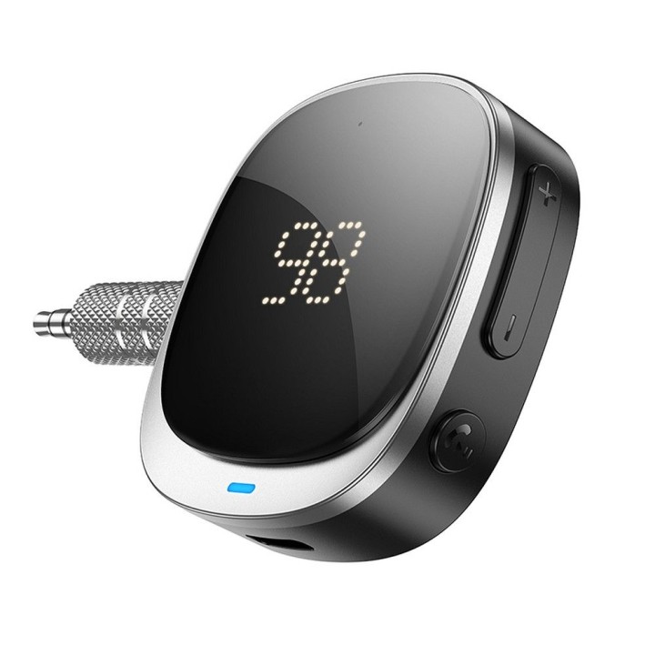 Адаптер AUX Bluetooth Jack 3,5 mm Hoco с дисплеем E80 черный