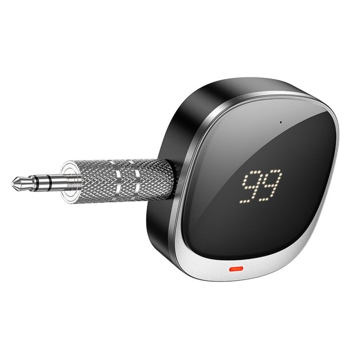 Adapter AUX Bluetooth Jack 3,5 mm Hoco with display E80 black
