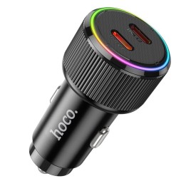 Автомобильное зарядное устройство Hoco 2 x USB C QC PD 50W NZ14B черное