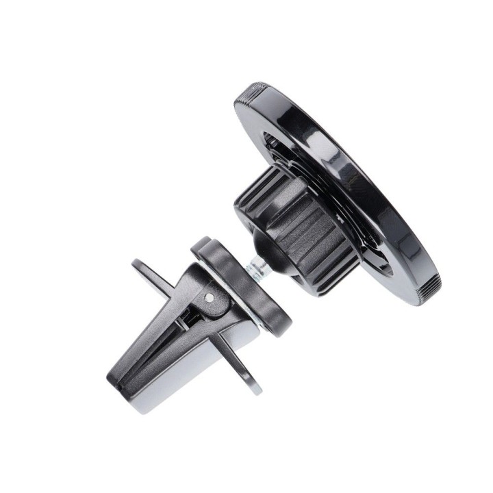 Magnetic car phone holder compatible with MagSafe Blue Star Clamp for air vent black
