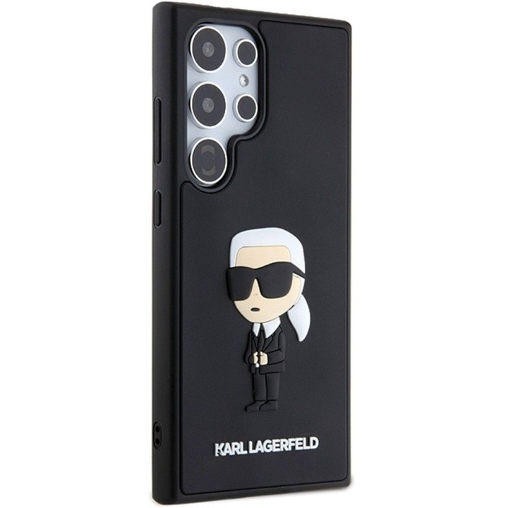 KARL LAGERFELD case for SAMSUNG S24 Ultra KLHCS24L3DRKINK (3D RUBBER IKONIK NFT) black