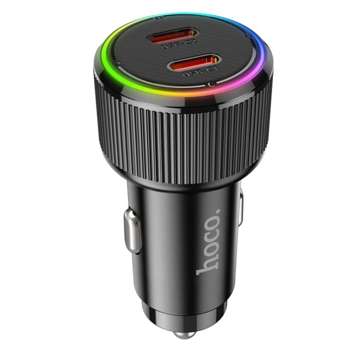 Car charger Hoco 2 x USB C QC PD 50W NZ14B black