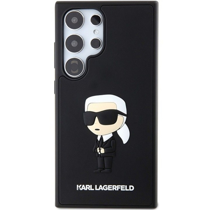 KARL LAGERFELD чехол для SAMSUNG S24 Ultra KLHCS24L3DRKINK (3D RUBBER IKONIK NFT) черный